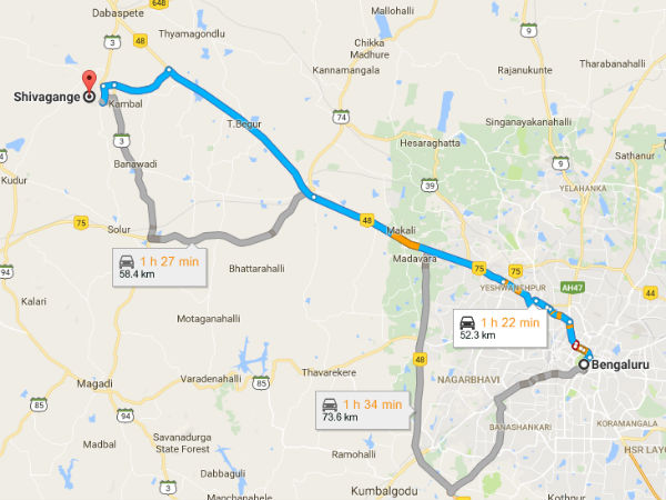 2. ಶಿವಗ೦ಗೆಗೆ ತಲುಪುವ ಬಗೆ ಹೇಗೆ ?
