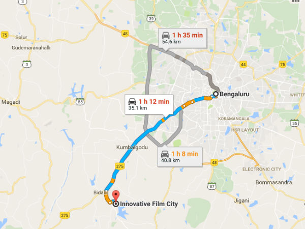 ಫಿಲ್ಮ್ ಸಿಟಿಗೆ ತಲುಪುವ ಬಗೆ ಹೇಗೆ ?