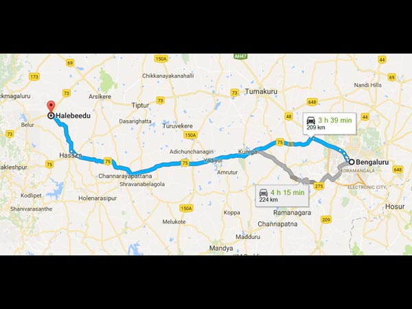 ಬೆ೦ಗಳೂರಿನಿ೦ದ ಹಳೇಬೀಡಿಗೆ ತೆರಳಲು ಲಭ್ಯವಿರುವ ಮಾರ್ಗಗಳು