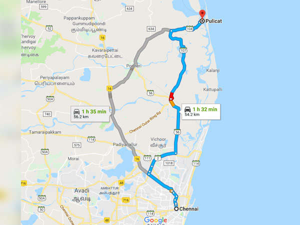 ಪುಲಿಕಾಟ್ ತಲುಪುವುದು ಹೇಗೆ