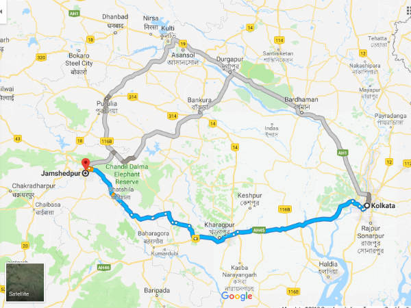 2. ಕೊಲ್ಕತ್ತಾದಿಂದ ಜೆಮ್ಶೆಡ್ ಪುರ ತಲುಪುವುದು ಹೇಗೆ?