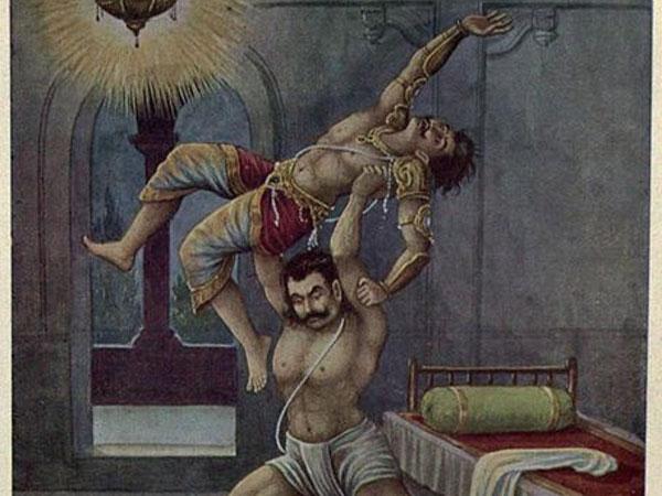 ಮಲ್ಲಯುದ್ಧದಲ್ಲಿ ಕೀಚಕನ ವಧಿಸಿದ ಭೀಮ
